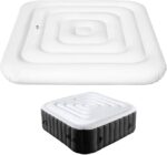 SUPPLIVERSE 135cm inflatable square hot tub lid compatible with Lay-Z-Spa CleverSpa Intex MSpa